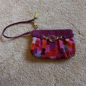 Coach suede wristlet